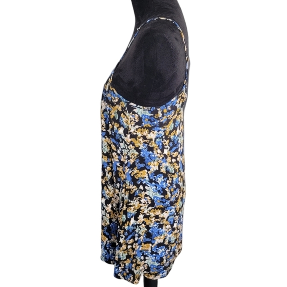 For Love & Lemons Watercolor Floral Keyhole Swing Dress Size Small - Picture 7 of 10